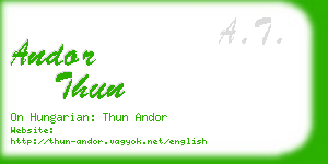 andor thun business card